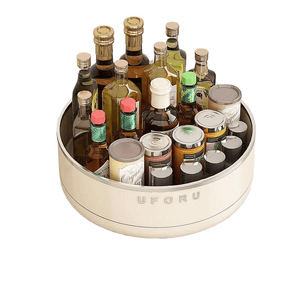 Rotating Seasoning Storage Rack Cream White Small 25cm * 1 Piece