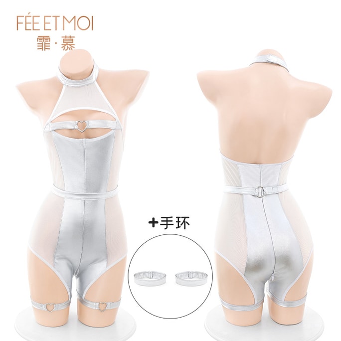 [중국에서 온 다이렉트 메일] Feimu Love Chest 지퍼 오픈 가랑이 자동차 모델 섹시 란제리 유니폼 용품 섹시 잠옷