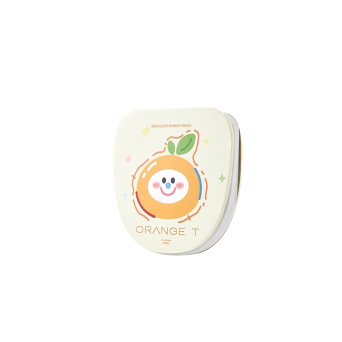 【中國直郵】 橙棠 粉底液調色盤 100 張/本 一次性 化妝師 調色盤 化妝 專用 免洗 試色 彩妝 調色紙