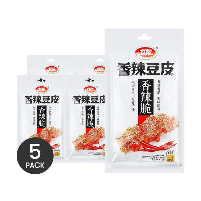 卫龙 香辣豆皮 60g  60g*5包【超值装】(原亲嘴豆皮)【童年辣条】