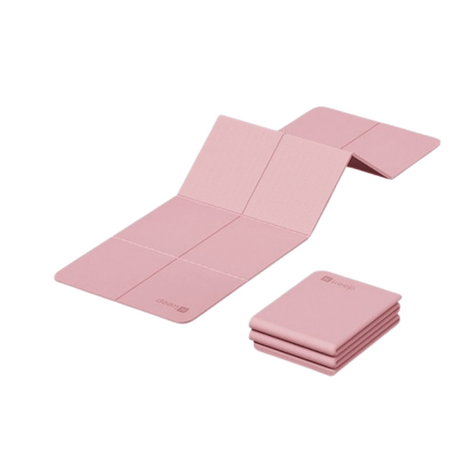 Silent Folding Yoga Mat Shock Absorbent Single 6MM Pink
