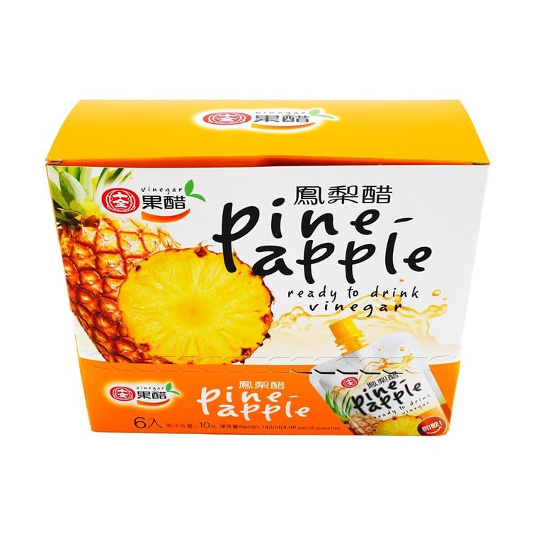 台湾十全 凤梨醋 果醋饮料  140ml*6包【清爽解腻 夏日必备】 7