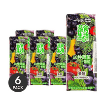 Veggie Life 100% 착즙 야채 & 과일 블렌드 주스 포도향, 6.76 fl oz *6【6팩】