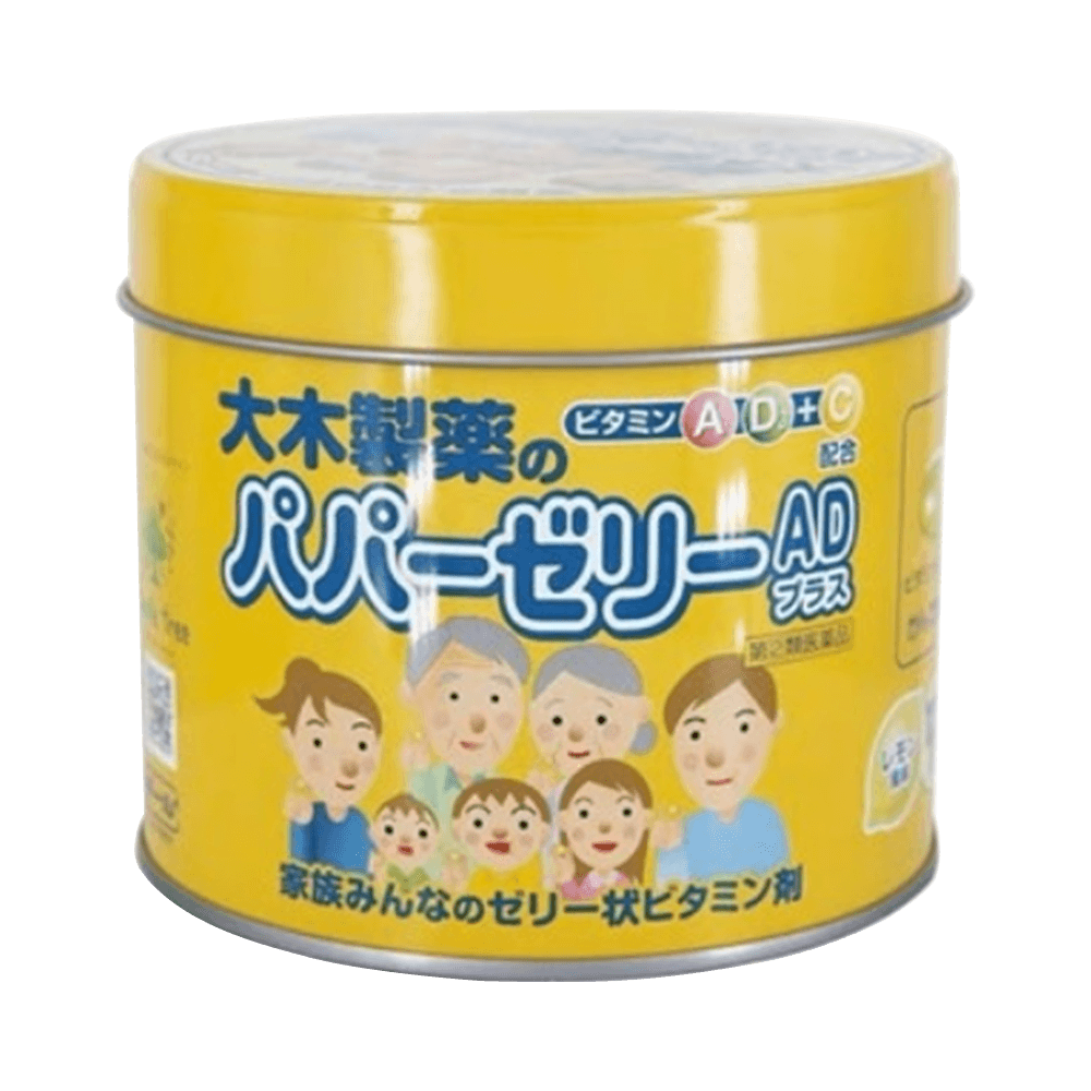 日本OHKISEIYAKU 大木制药维生素AD补充营养软糖柠檬味 120粒