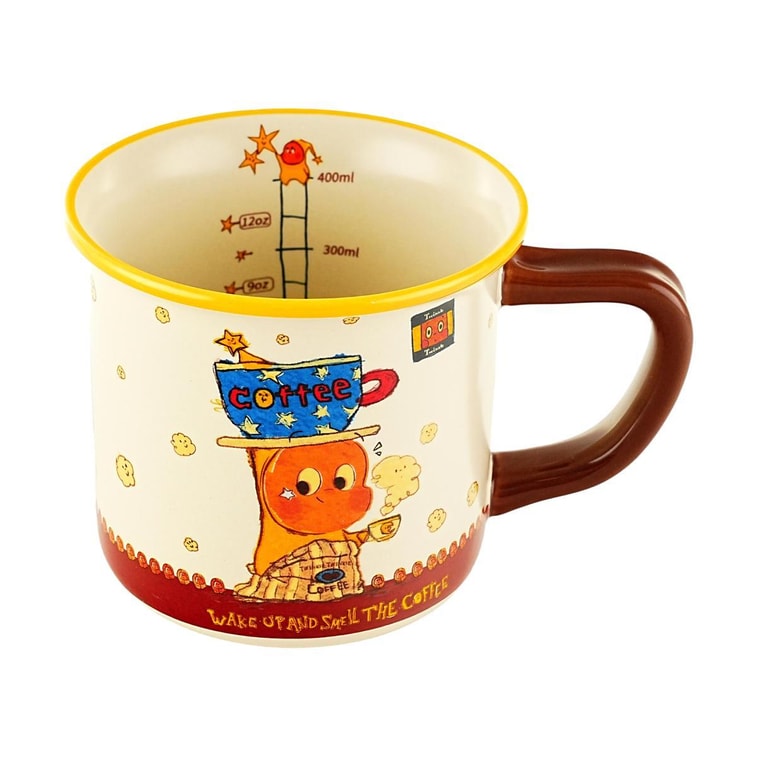 川島屋 星星人陶瓷杯 咖啡星星人 復古可愛風家用咖啡杯水杯 400ml 3