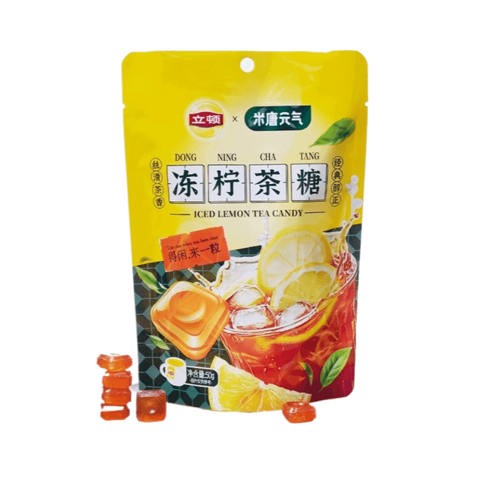 【中國直郵】 米唐元氣 立頓聯名凍檸茶糖清涼茶糖50克*2包