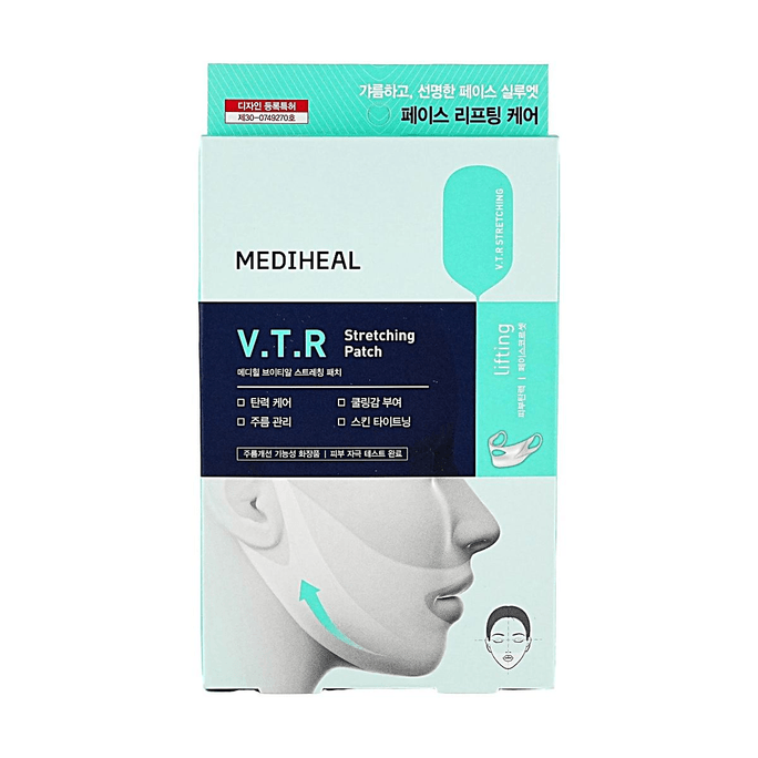 韩国MEDIHEAL美迪惠尔 V.T.R拉伸紧致面膜贴 4片入 挂耳提拉紧致下颌线 V脸神器 弹力抗皱 清凉感 脆弱肌可用