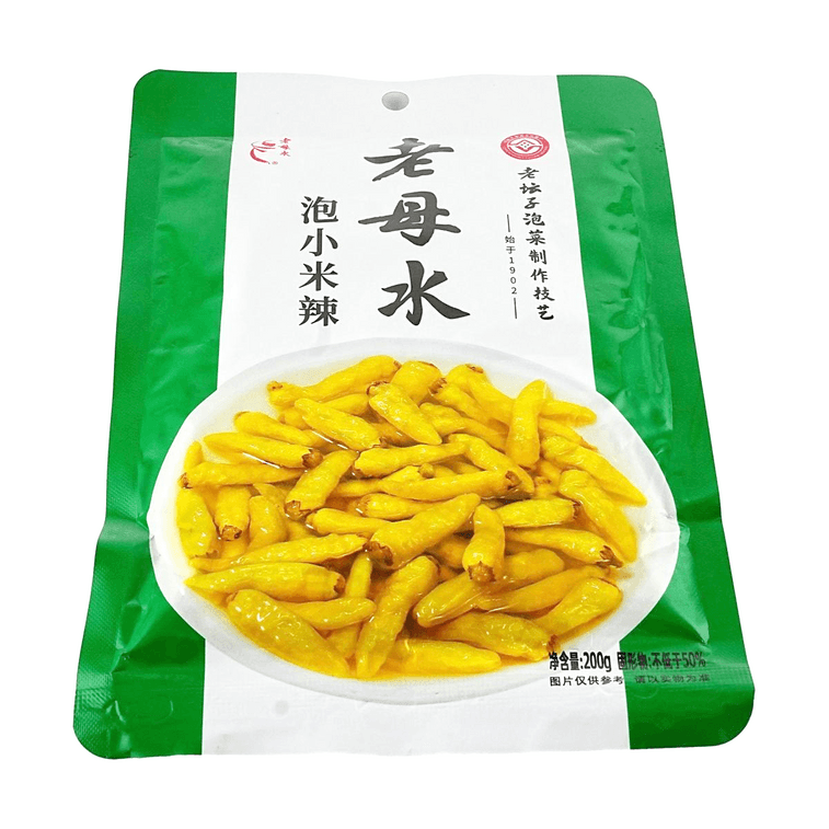 老坛子 老母水泡小米辣 泡椒 白小米辣椒 200g【四川特色】【固形物≥50%】 4
