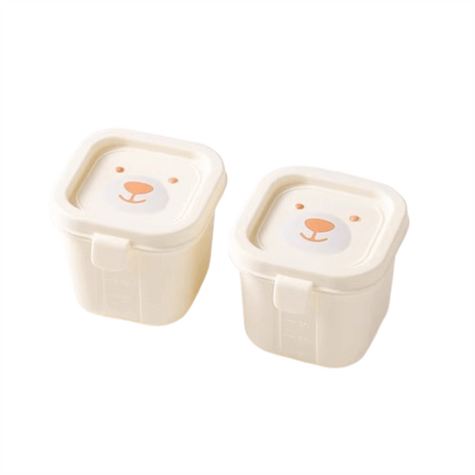 Silicone Baby Food Freezer Tray with Individual Compartments for Purees Steam-Safe & Fresh-Keeping Storage Mold Cream White, 50ml x 2 Compartments