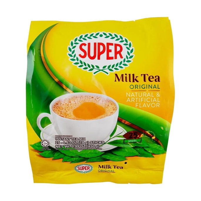 新加坡SUPER超级 三合一即溶原味奶茶 18g*25条入