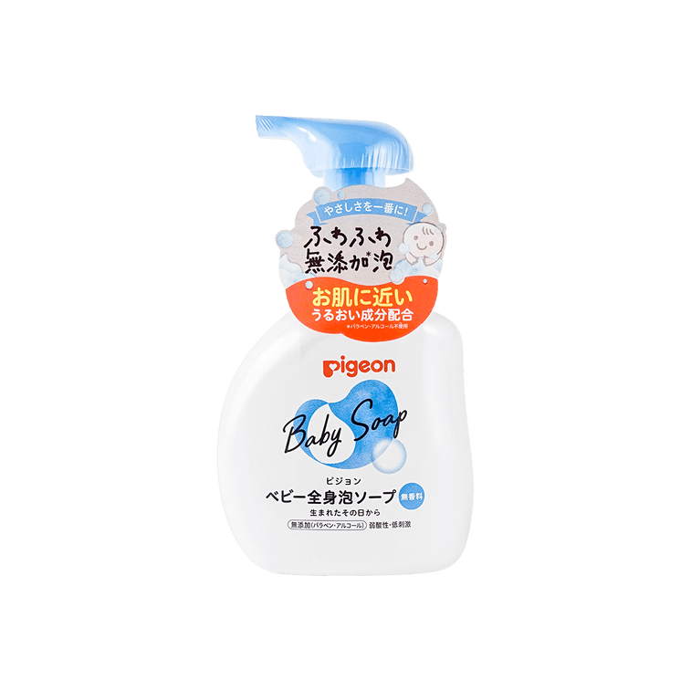 日本PIGEON贝亲 无添加婴儿洗发水沐浴露泡沫二合一 500ml 7