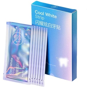 中国直邮 儒意 美白牙贴 去黄去渍 洁白牙齿 约会急救 快速白牙神器男女 1盒7片