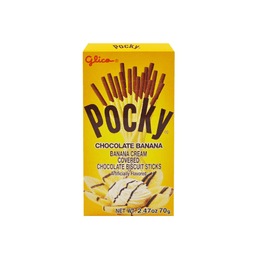 POCKY Banana Cream Covered Chocolate Biscuit Sticks 70g