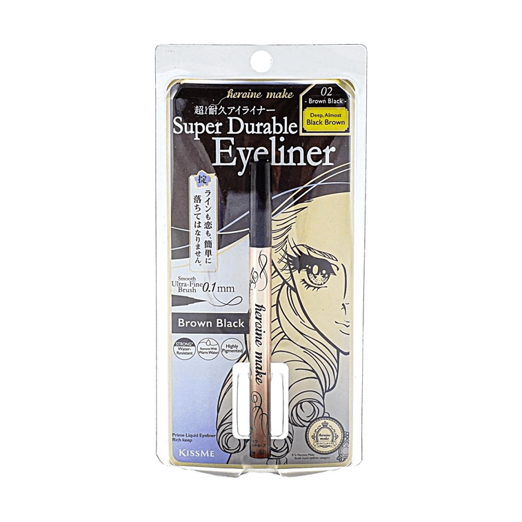 KISS ME Liquid Eyeliner Rich Keep 02 Brown Black 3