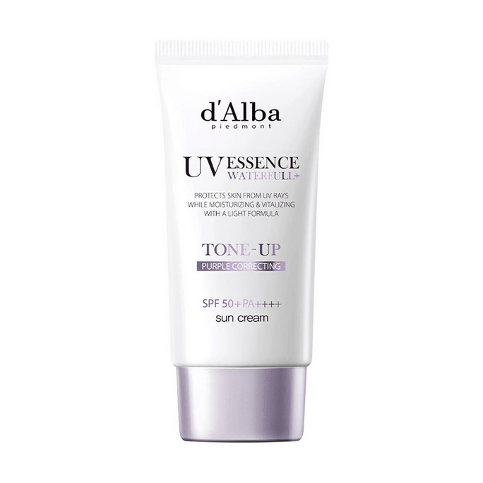 韩国D'ALBA黛尔珀 小紫伞 水润提亮紫色防晒隔离霜 纯素 SPF50+·PA++++ 50ml 修饰黄皮 油皮混油皮 哑光提亮