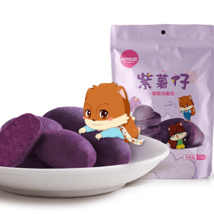 [中国直邮]三只松鼠 THREE SQUIRRELS 紫薯仔 100g*1包
