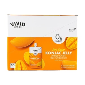 Zero Sugar Konjac Jelly, 5.3 oz*10pcs #Mango Flavor - 0 oz Sugar | 5 Calories