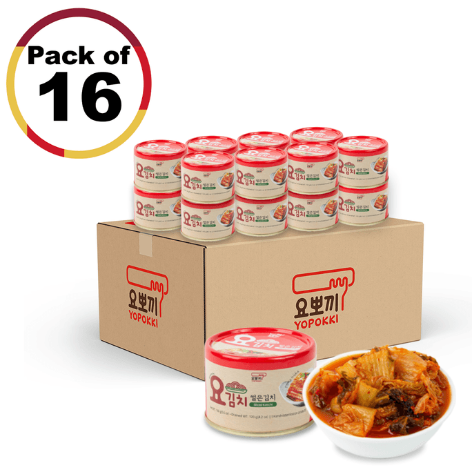 Korean Canned Regular Kimchi napa Cabbage (16 Pack Original taste)