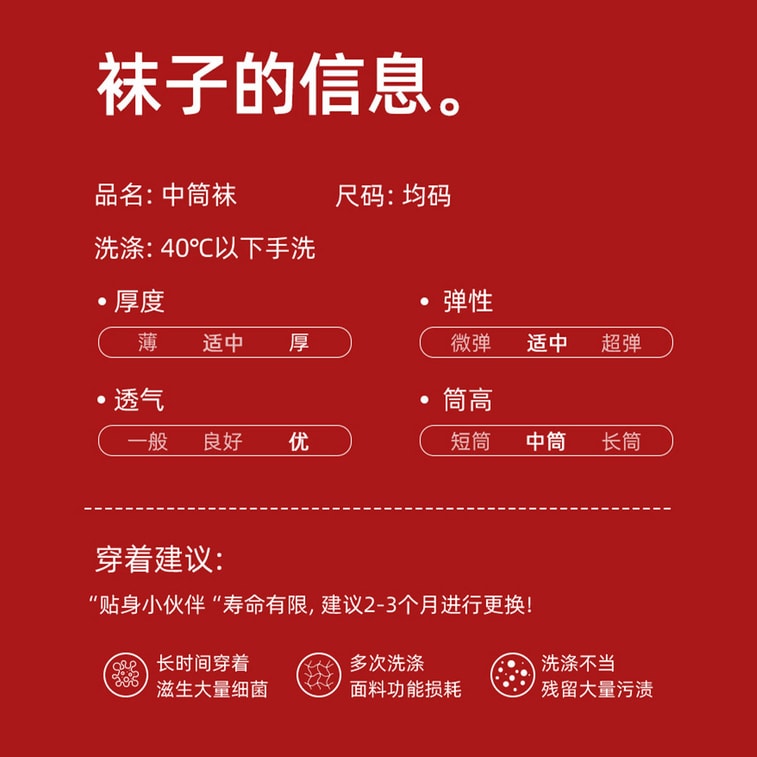 [中国から直送] HSPM 新年 レッドソックス ギフトボックス - ドラゴン年 ミドルカーフソックス、新しい冬のトレンドの赤いレディースソックス、縁起の良い新年 F ソックス (5足セット) 9