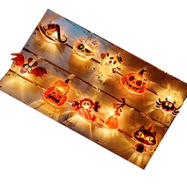 New Halloween LED Decorative Light Battery Light Pumpkin Ghost Spider Light String Hanging 3m 20 Lights