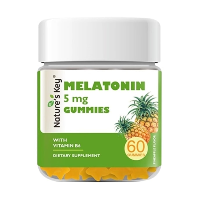 【中国直邮】 Nature's Key 褪黑素软糖 助眠型 菠萝味 60粒装