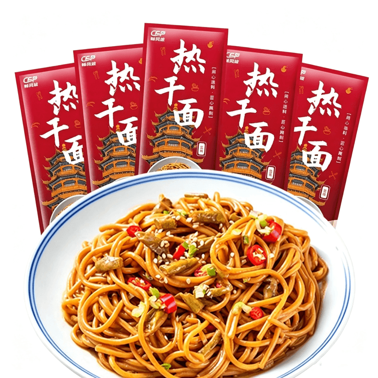 暢風坡 地道武漢熱乾麵 鹼水麵 麵條 掛麵 速食方便麵 拌麵150g*1袋 早餐宵夜 【內含調料包】 5