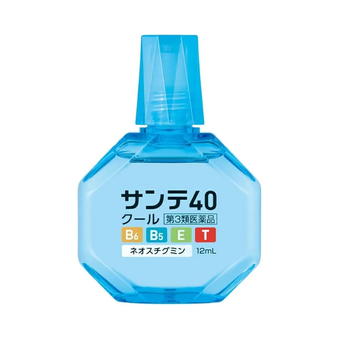 【日本直郵】Santen參天 40Cool眼藥水 緩解疲勞眼乾舒緩結膜充血眼藥水 12ml