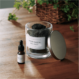 Stone Aroma Diffuser Lore Series, Wood Sage & Sea Salt Scent, Home Decor