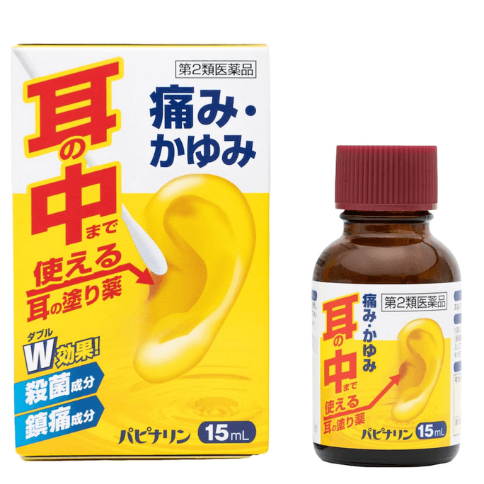 [일본 직통] 하라사와제약 이명, 귀통증, 외이염, 귀가려움증, 중이염용 점착점안제 2024 신형 15ml