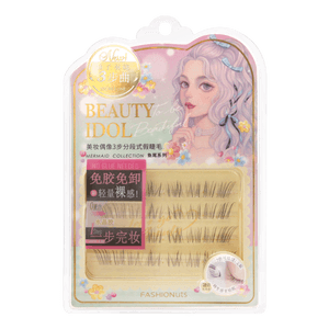 Fox Eye Style False Eyelashes - No Glue Needed, Zhao Lusi's Pick (24 Clusters/Box)