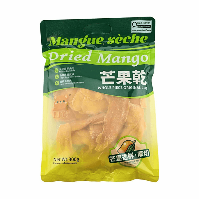 Mangue séchée 300g tranche entière originale sucrée tropicale