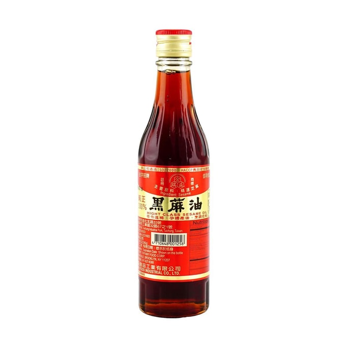 台湾金瑞益 100%黑麻油 芝麻油香油  280g【炒菜凉拌】