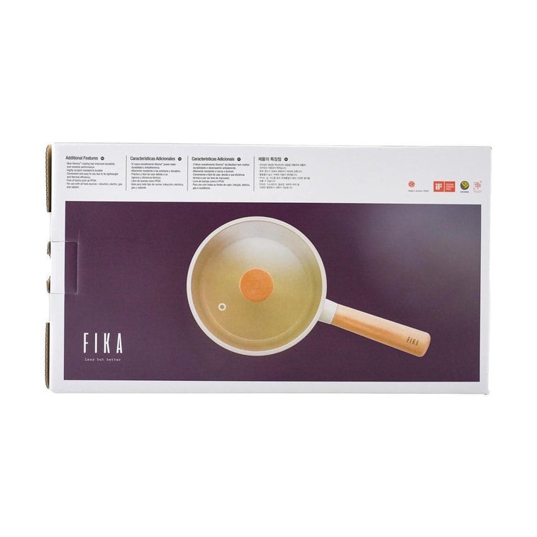 Fika 1.7쿼트 소스팬 (유리 뚜껑 및 나무 손잡이 포함, 7.1인치) 5