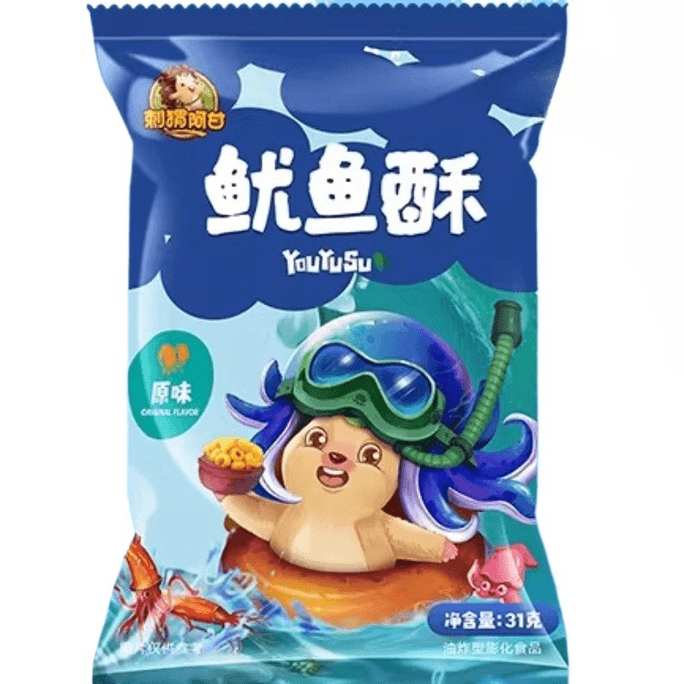 【中国直邮】 刺猬阿甘 鱿鱼酥原味 31g*5袋