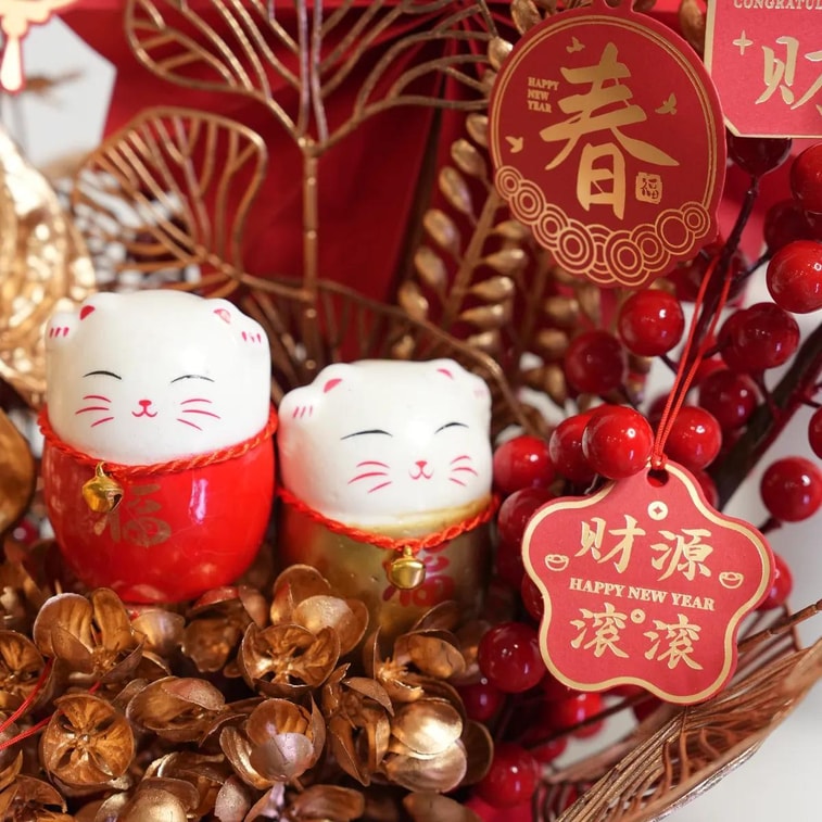 2026 春節佈置新年裝飾 喜慶擺飾年宵花暴富發財桶花 4