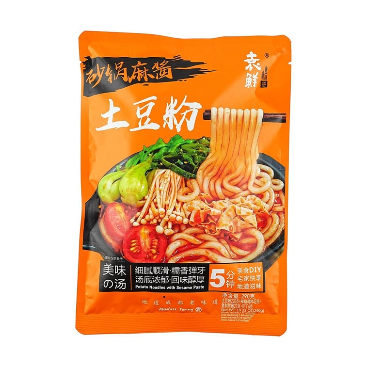 Instant Potato Noodle With Sesame Paste, 10.23 oz *5【5 Pack】 5
