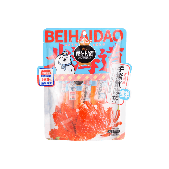 Hand Shredded Crab Sticks Spicy Flavor 102g