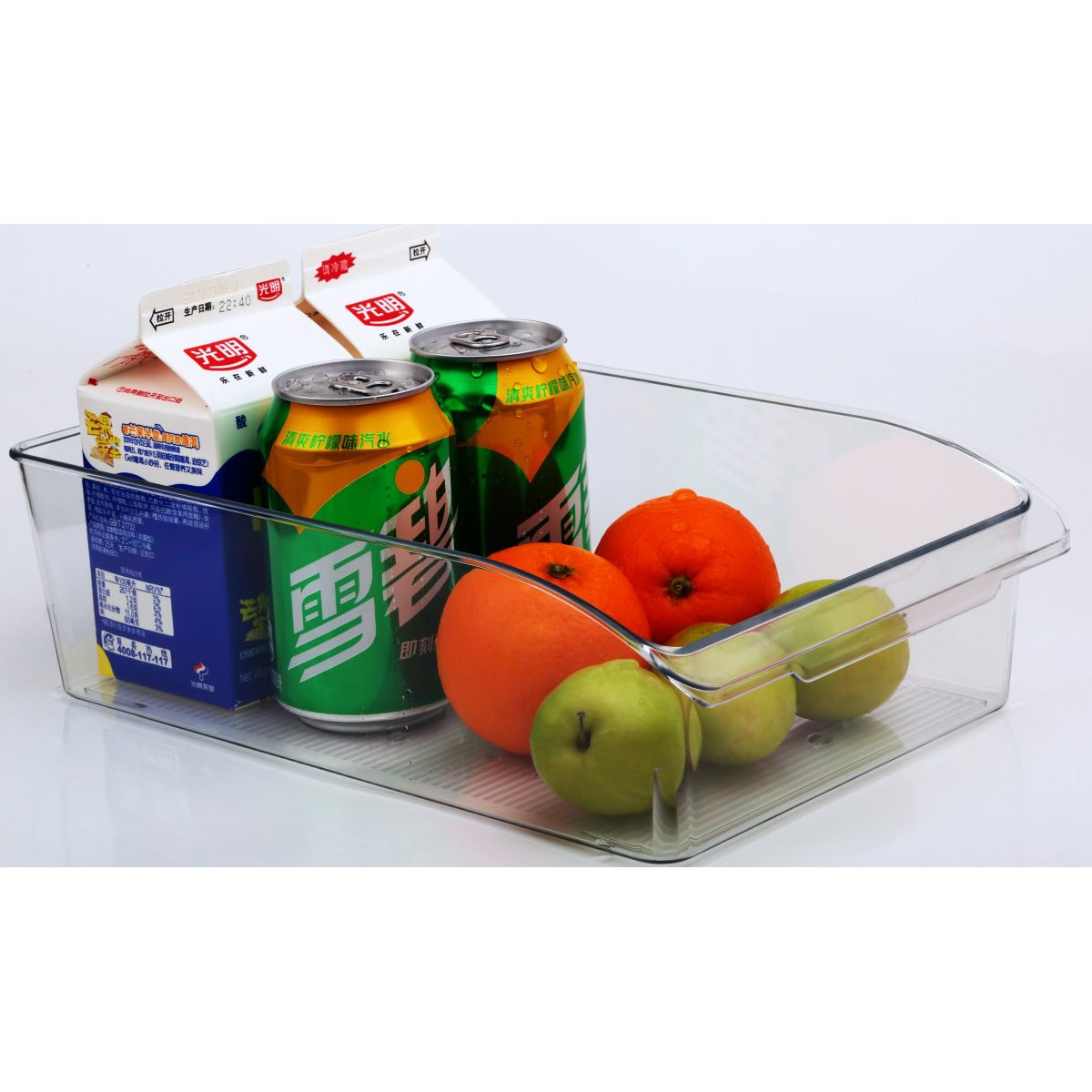 ROSELIFE 飲品蔬果分類廚房冰箱收納盒 12.2"x8.0"x3.6"
