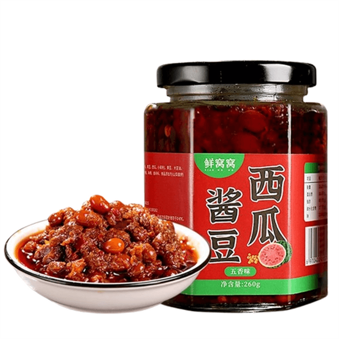 Watermelon Sauce Bean Bean Sauce Bean Grits Soybean Sauce Henan Special Five-flavor 260g/ Bottle