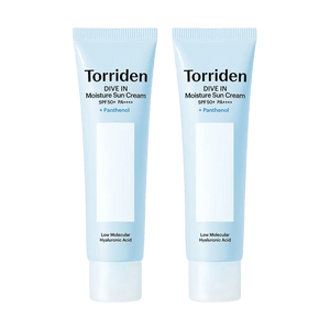 Dive-In Watery Moisture Sun Cream, SPF50+ PA++++, 2.03 *2 fl oz, 【2-Pack With 0.68 fl oz Tone-Up Sunscreen】