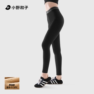 Cloud leggings warm pants women's high waisted elastic slim fit long style thick velvet black 1 piece