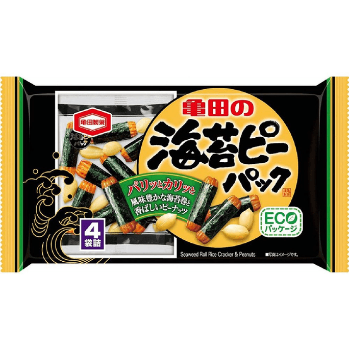 【日本直送品】亀田製菓 海苔巻きピーナッツせんべい 85g