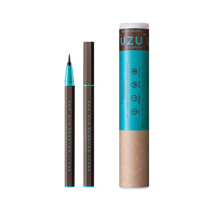 UZU BY FLOWFUSH Waterproof Liquid Eyeliner Brown Black 2023 New Edition