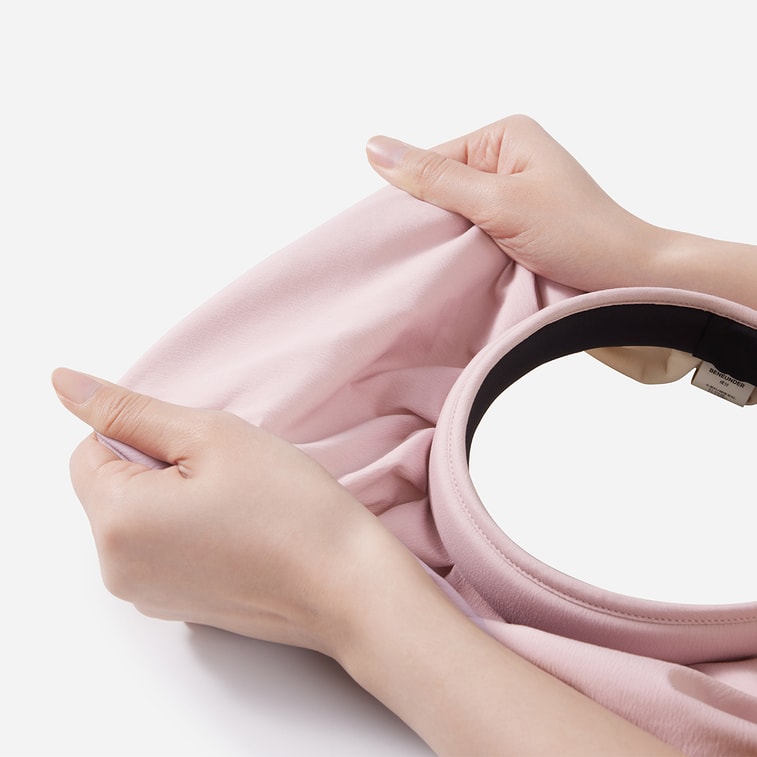 넓은 챙 롤업 선햇 선바이저 핑크색 21.7-22.8인치 6