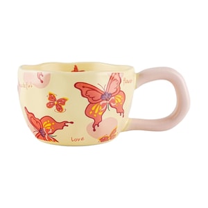 JD Butterfly Cup/Pink/3.9*3in/Capacity 11.2fl oz