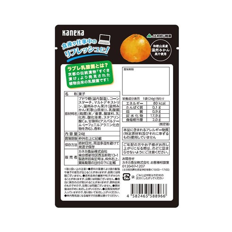 Fezzlet Wakayama Orange Lactic Acid Bacteria Juicy Candy 24g