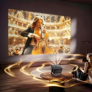 N3 Max HD Smart Projector Dark Gray Native 1080P 4K Decoding 1000 ISO Lumens VIDAA OS Netflix Included Auto Focus Dolby