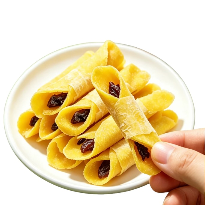 Mango Roll With Black Plum Thick-cut Dried Mango Wrapped Around Black Plum Individually Packed 100g Of Candied Fruit Snack