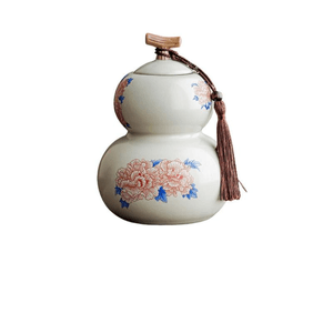 【中国直邮】 一品仟堂 汝窑葫芦茶叶罐中式轻奢高档防潮密封罐 11.5*16厘米