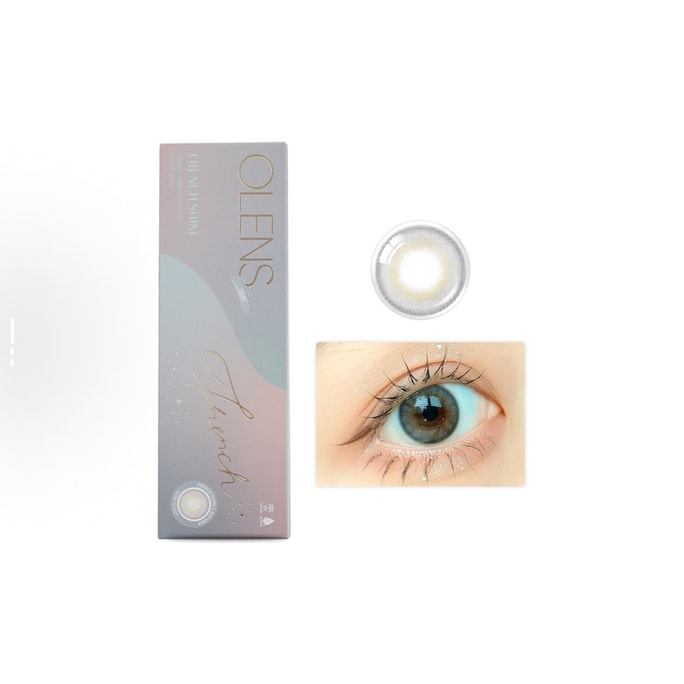 [홍콩 직배송] 한국산 O-LENS 프렌치샤인 파리 그레이 1일용 컬러렌즈 10매 소구경 마이크로블러드 자연동공확대 수입 [편안하고 촉촉함] -1.25(125)